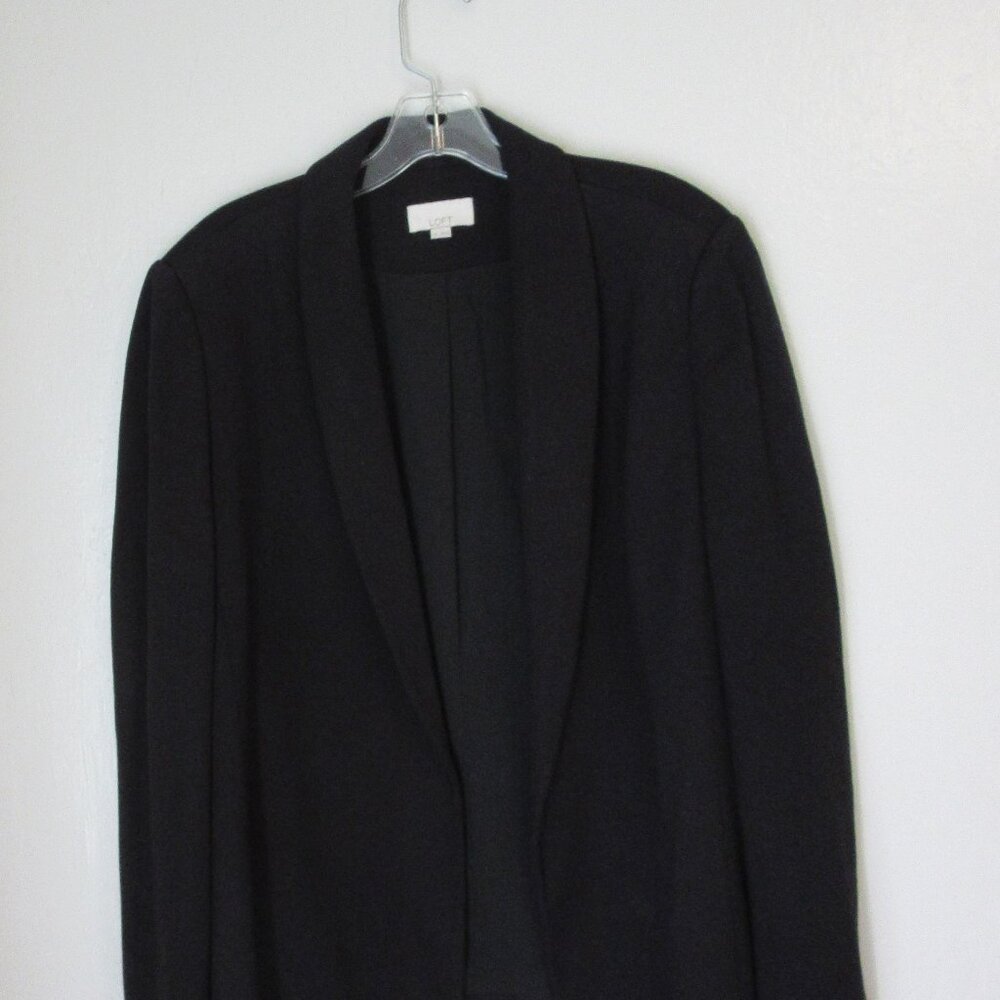 LOFT Black Open 14 Soft Shell Blazer